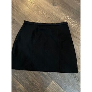 Maurices Black Mini Skirt Size 14 A Line Side Zip Tailored Workwear